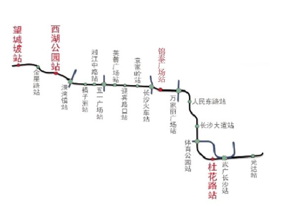 长沙地铁2号线路线